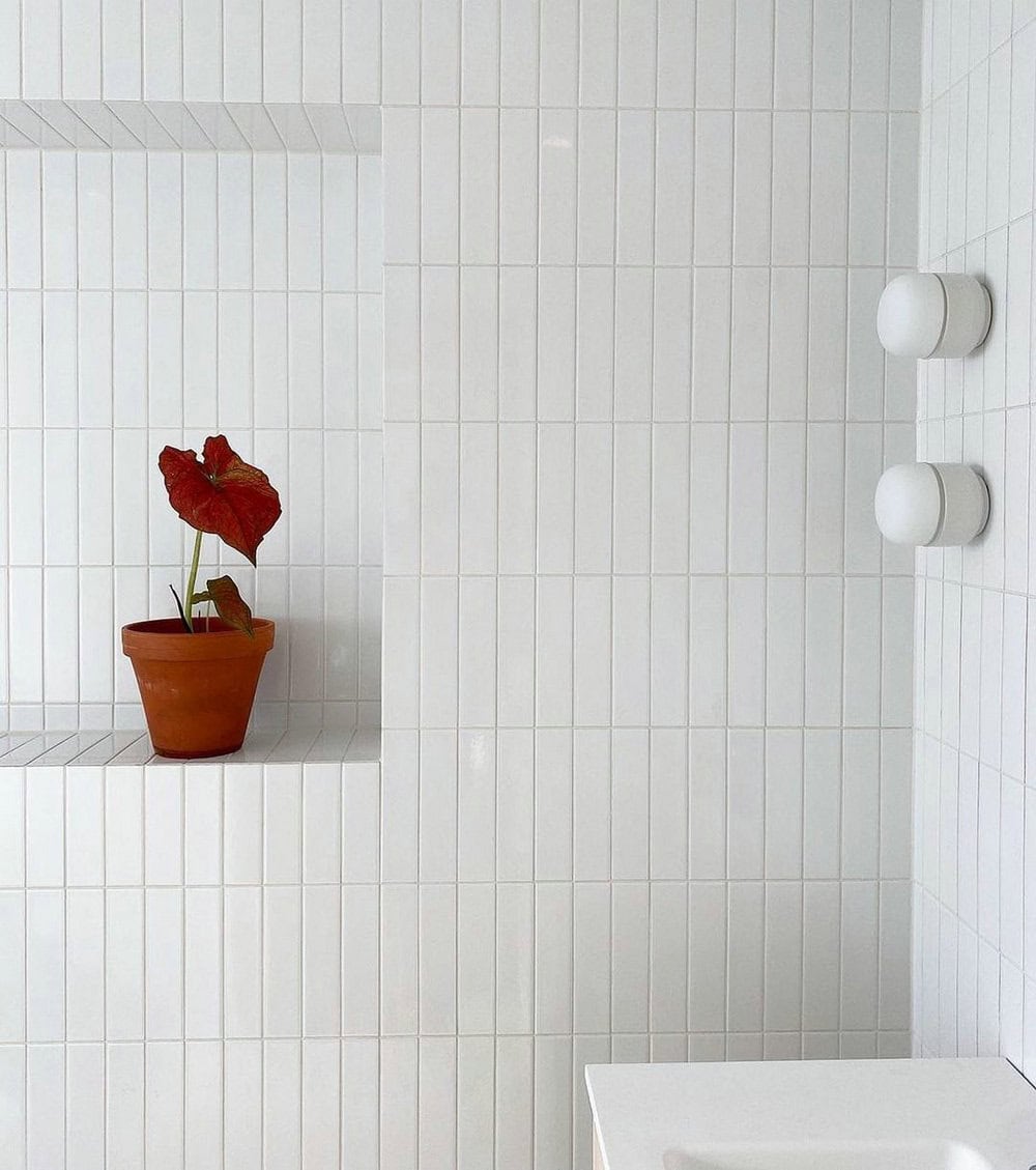 white subway tile backsplash grout color