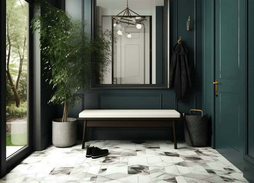 modern entryway tile ideas feature