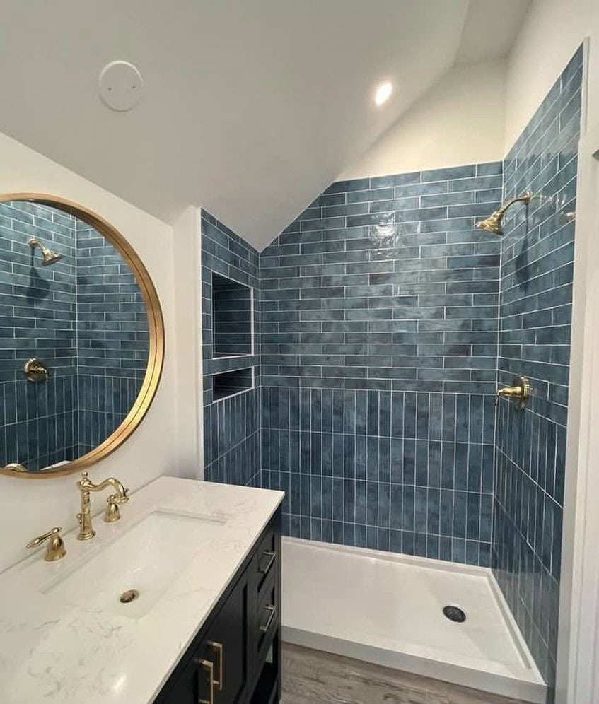 bathroom ideas blue and gray