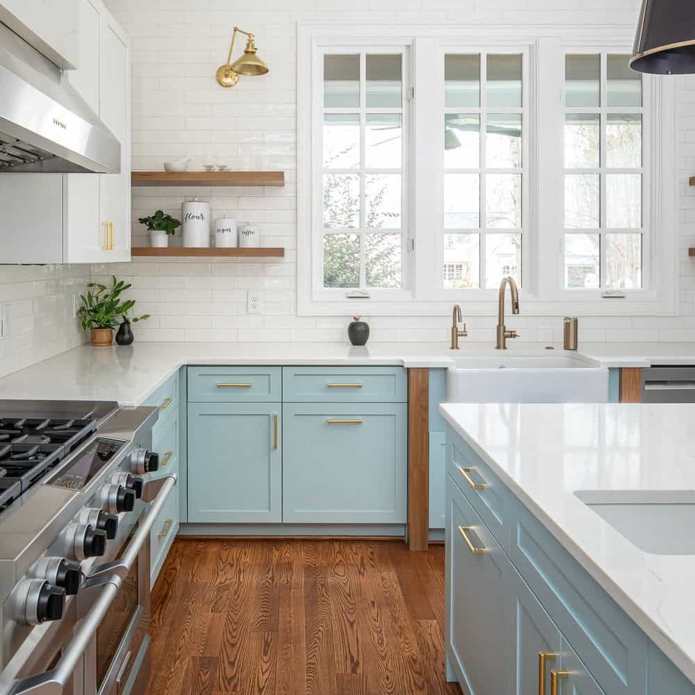 kitchen backsplash around window