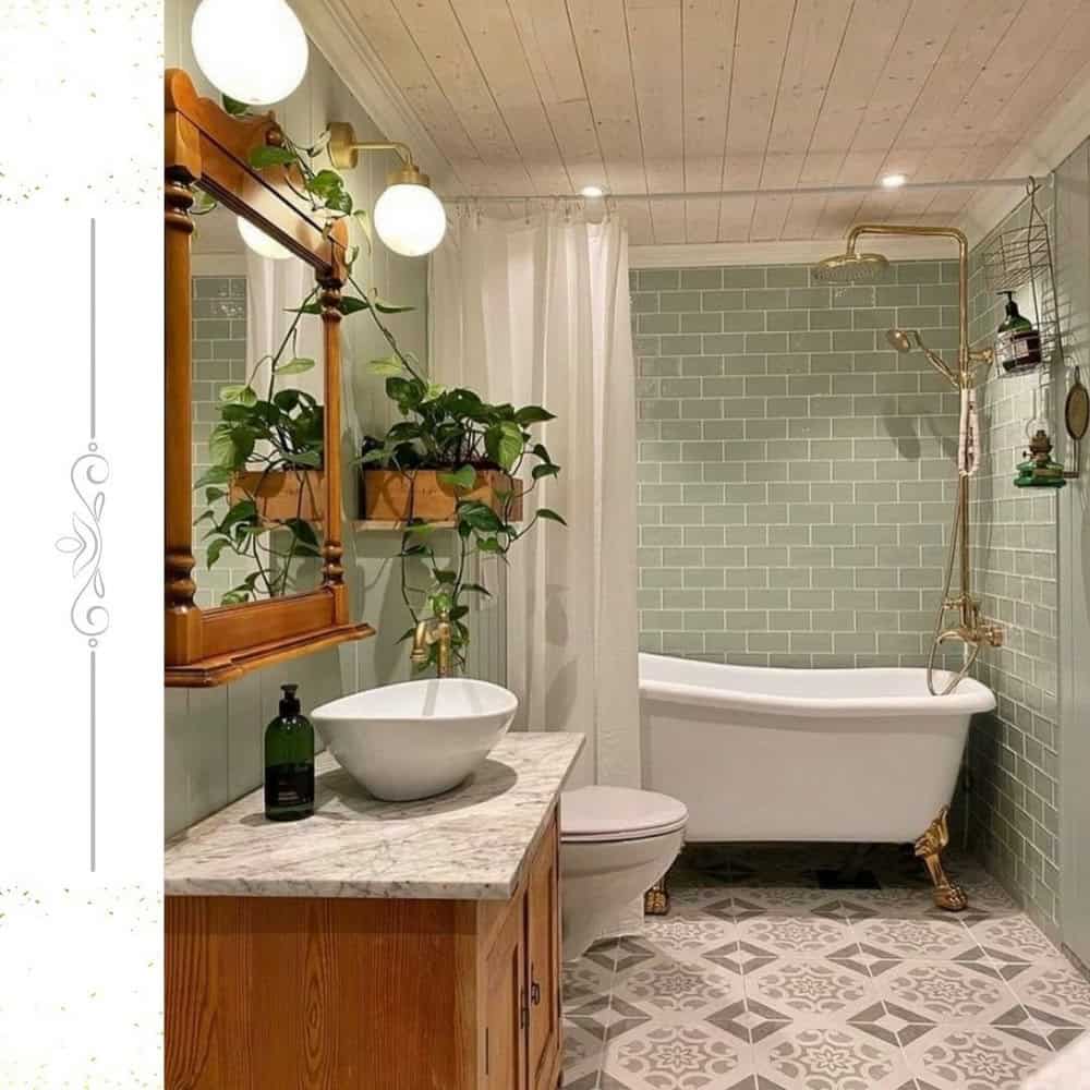 wall tile around freestanding tub