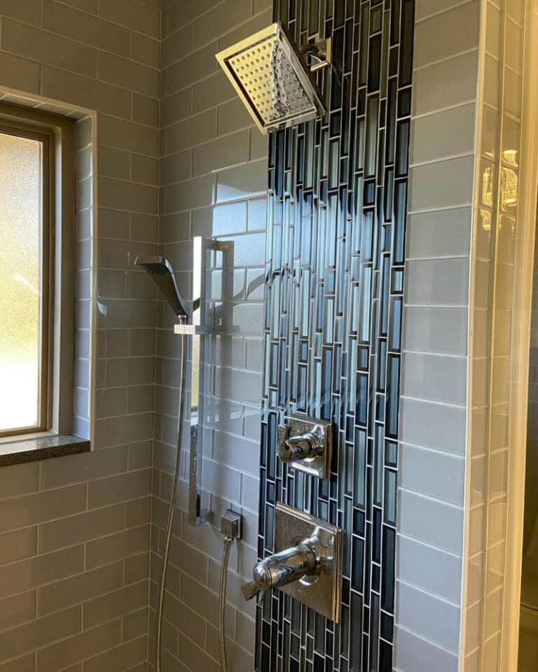 shower waterfall tile ideas feature