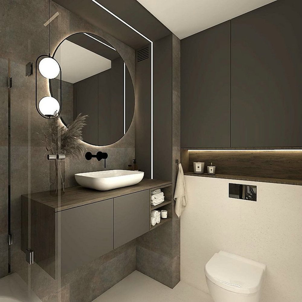 brown and black bathroom ideas