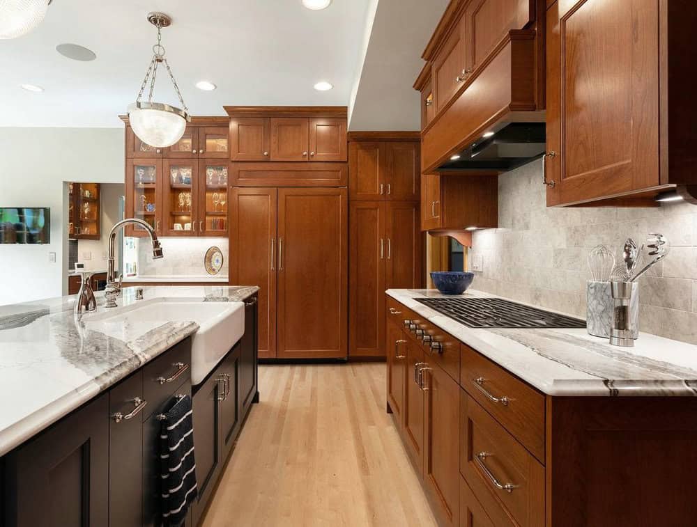 backsplash ideas for cherry cabinets