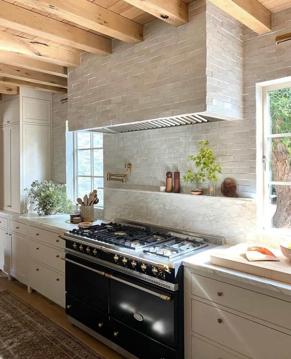 kitchen window with backsplash