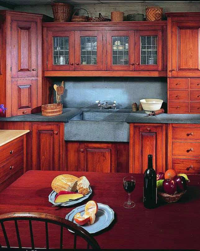 kitchen backsplash ideas for cherry cabinets feature