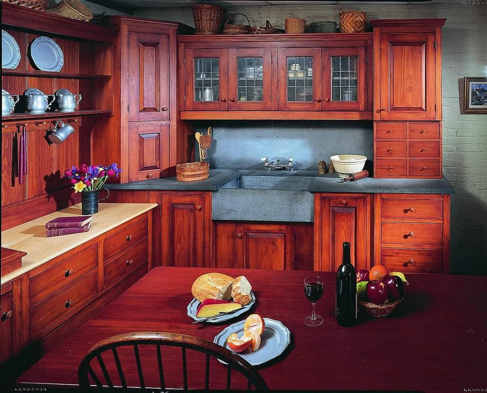 kitchen backsplash ideas for cherry cabinets