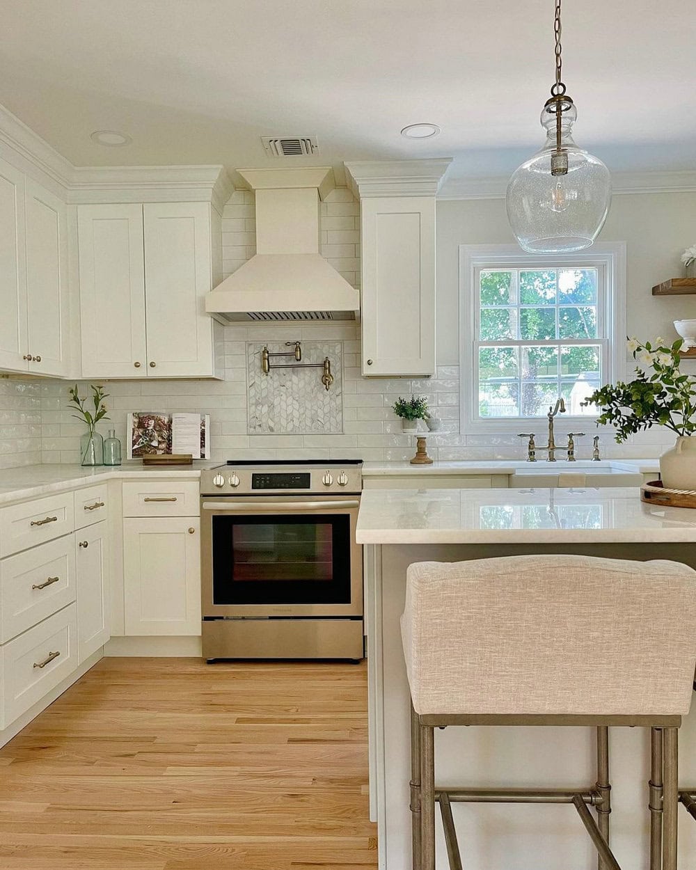 tile backsplash around window