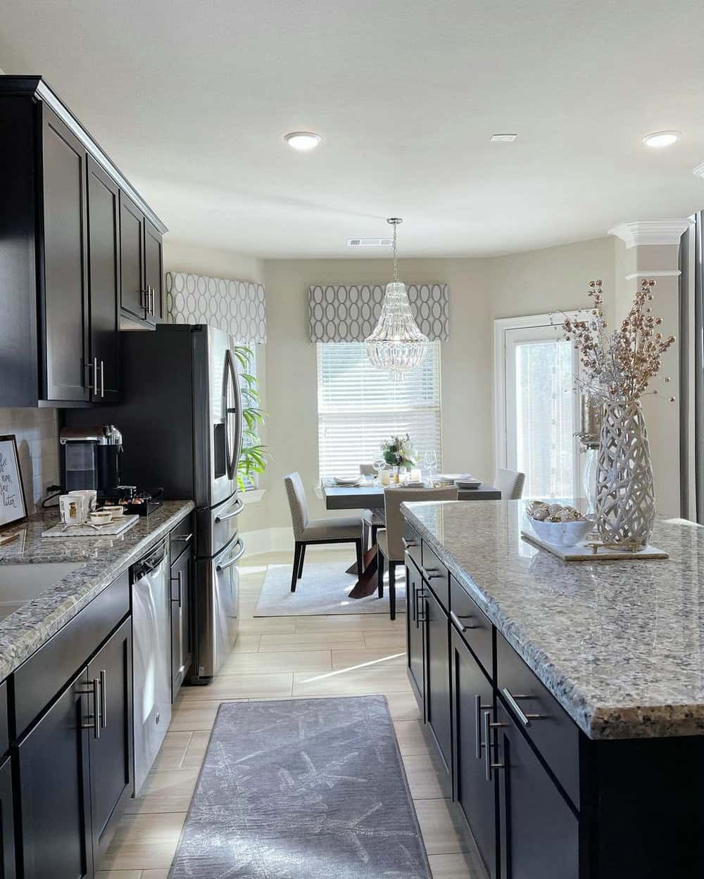 granite countertops on dark cabinets