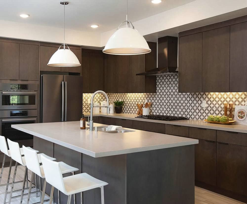 backsplash ideas with brown cabinets