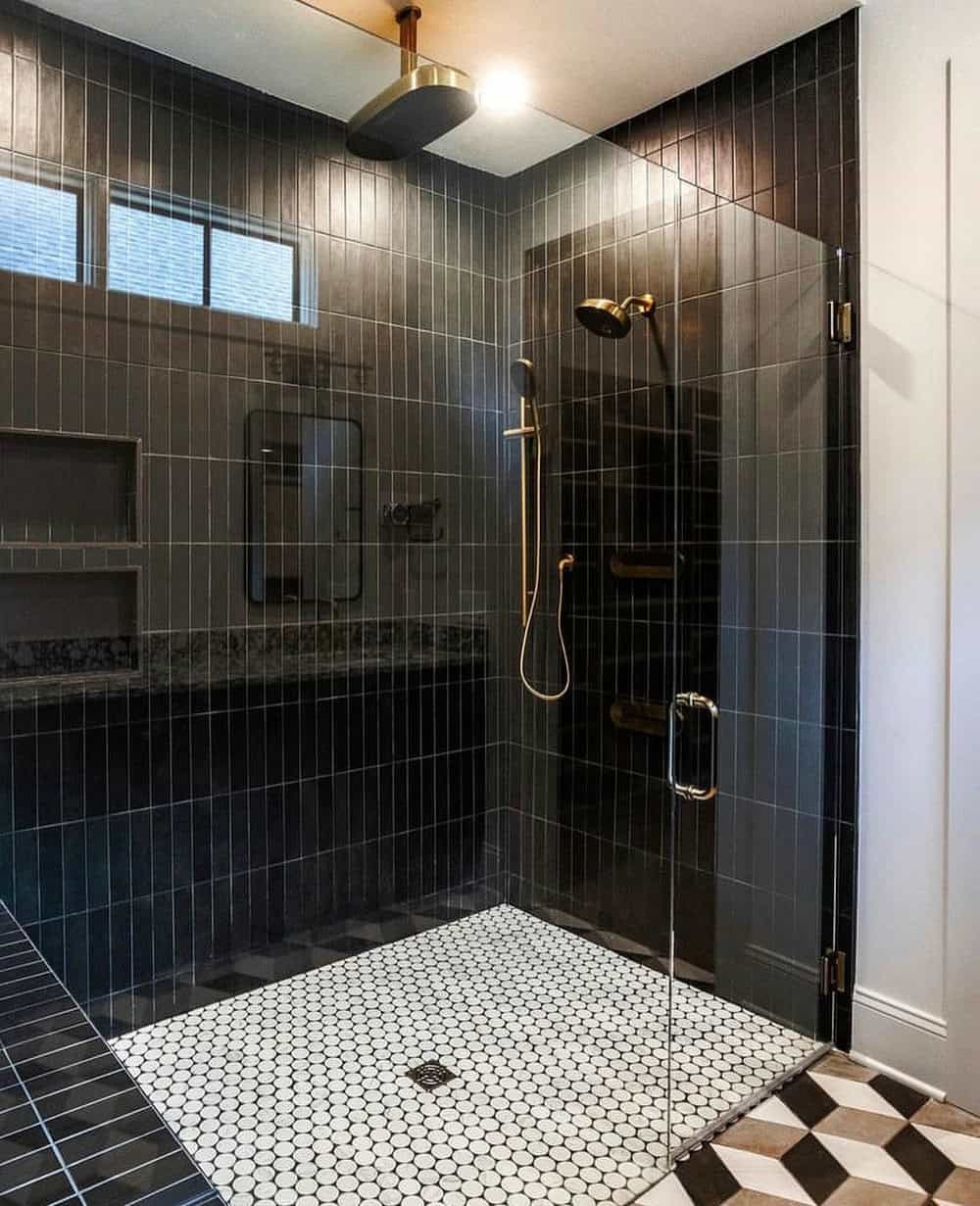 black tiled bathroom ideas