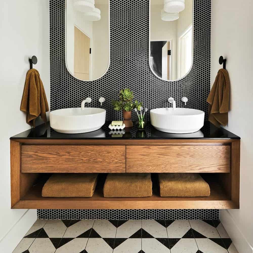 penny tile bathroom