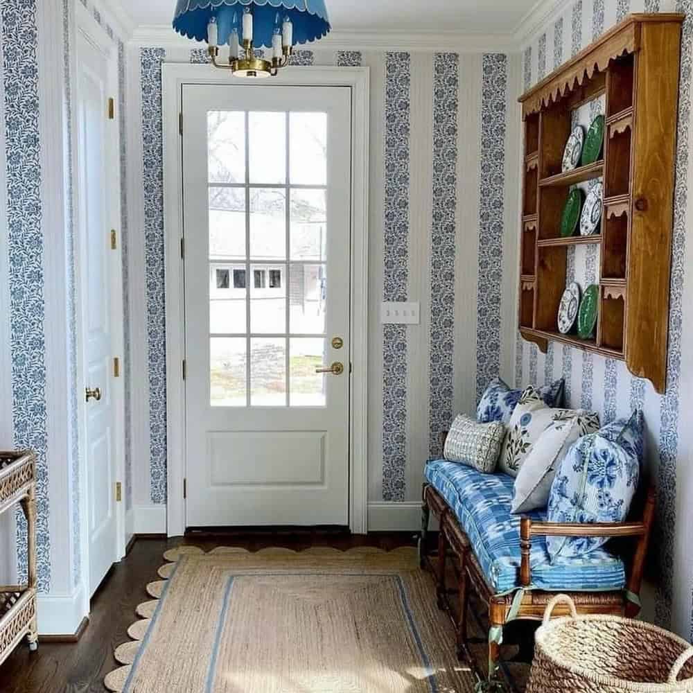 accent wall hallway