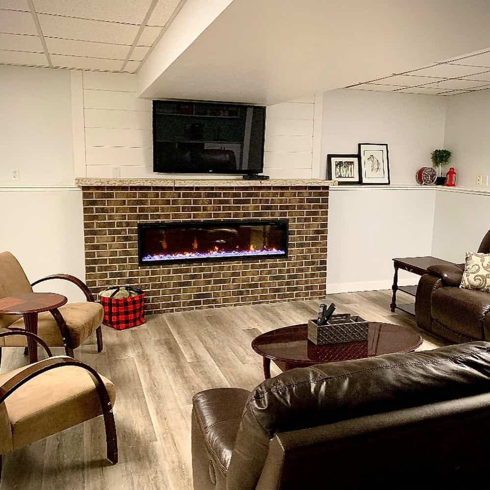 basement fireplace