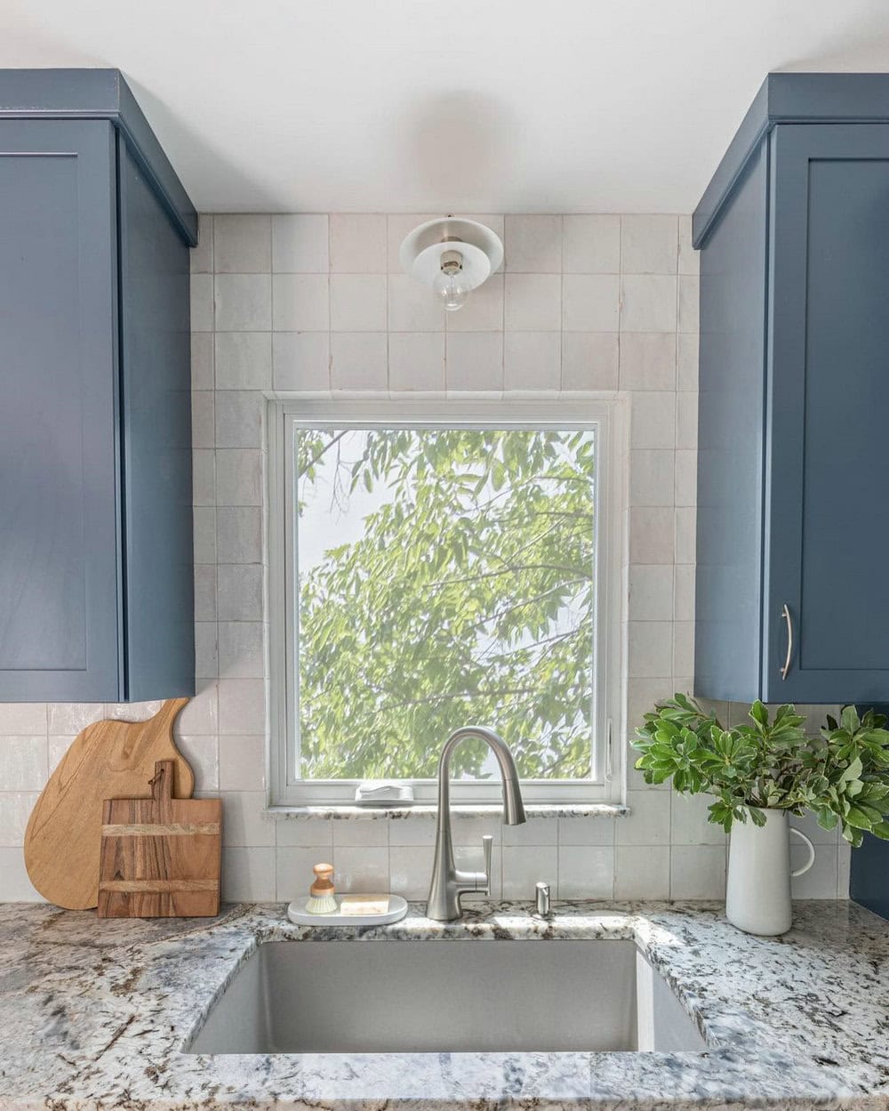 backsplash to ceiling around window