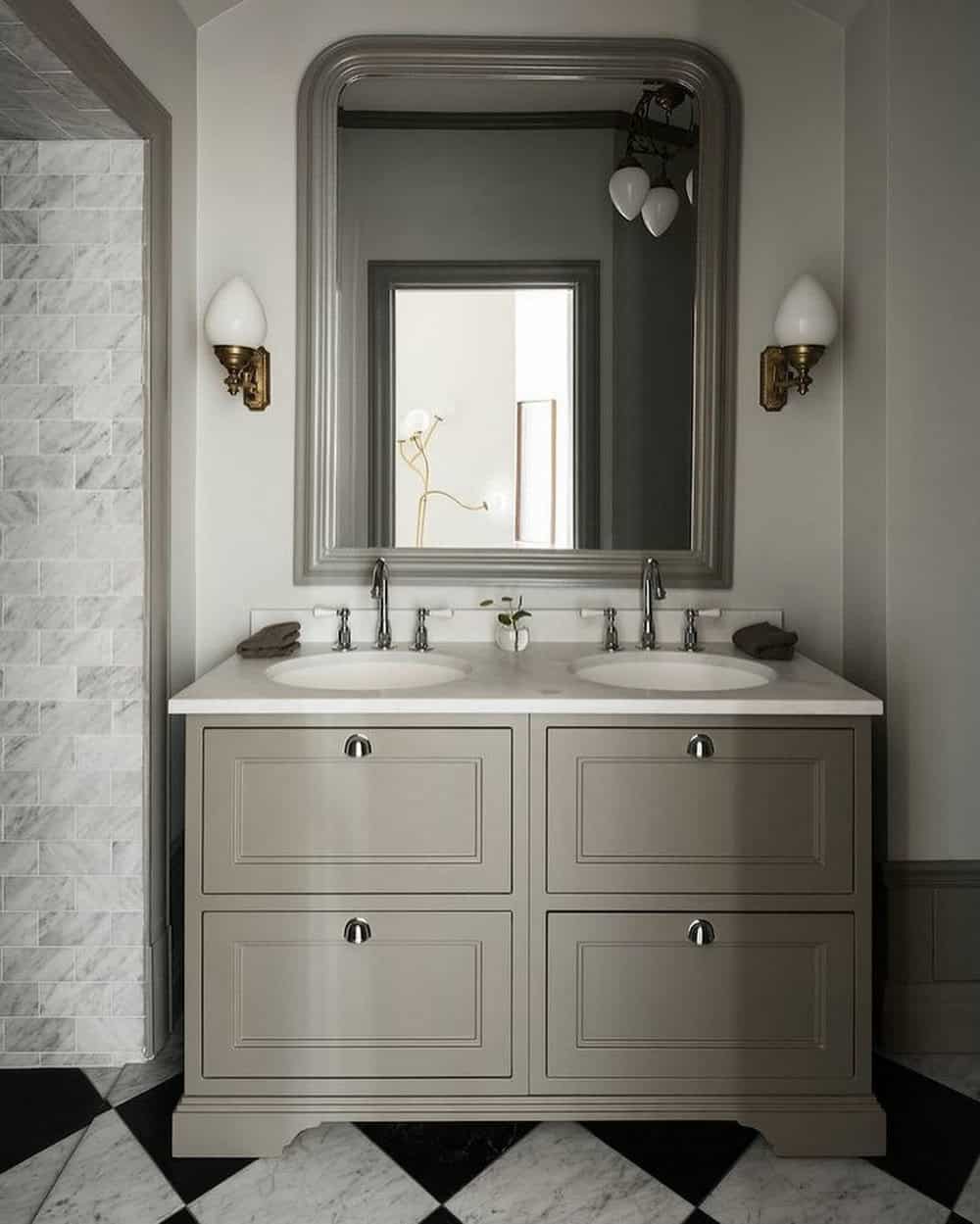 dark grey vanity bathroom ideas