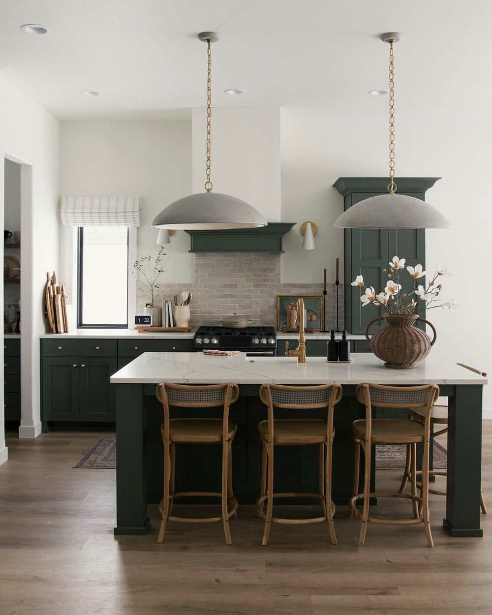 modern grey kitchen backsplash