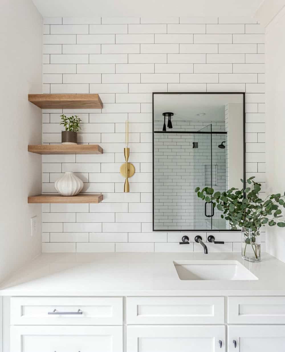 staggered tile shower