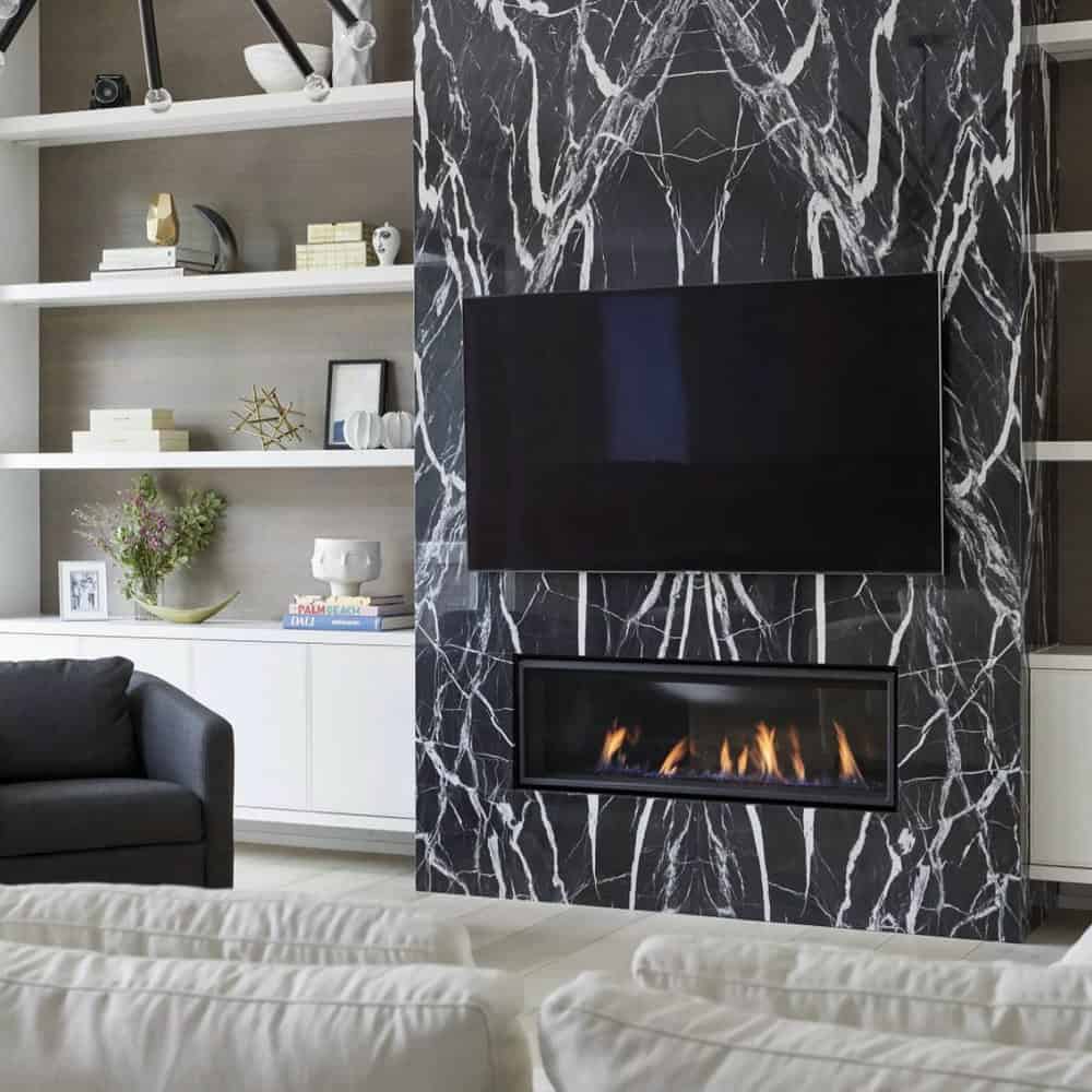 black fireplace surround ideas