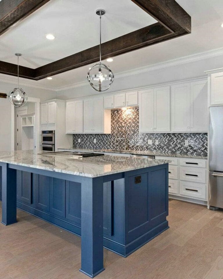 grey granite countertops with backsplash feature