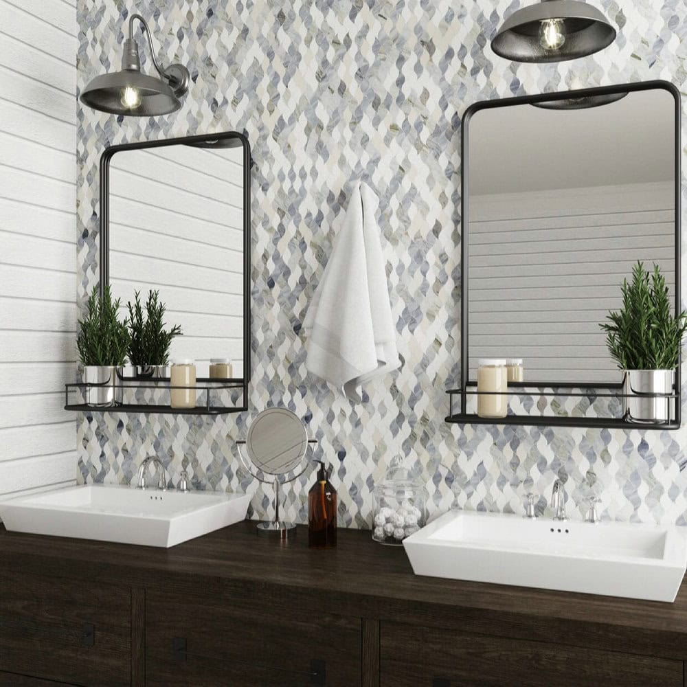 bathroom feature wall