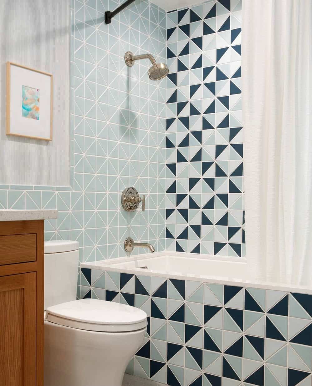 small tile showers