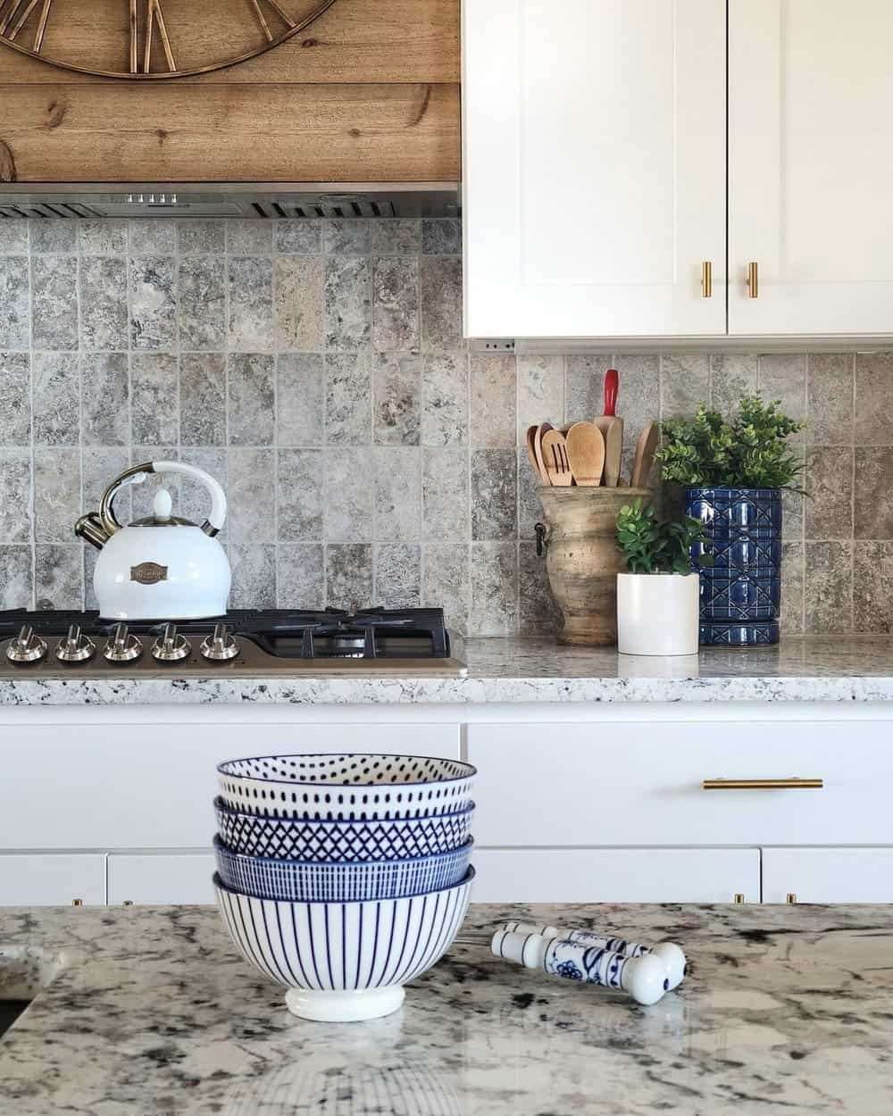 white ice granite backsplash ideas