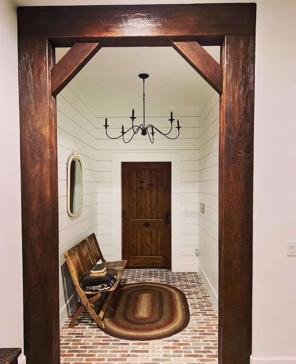 modern farmhouse foyer