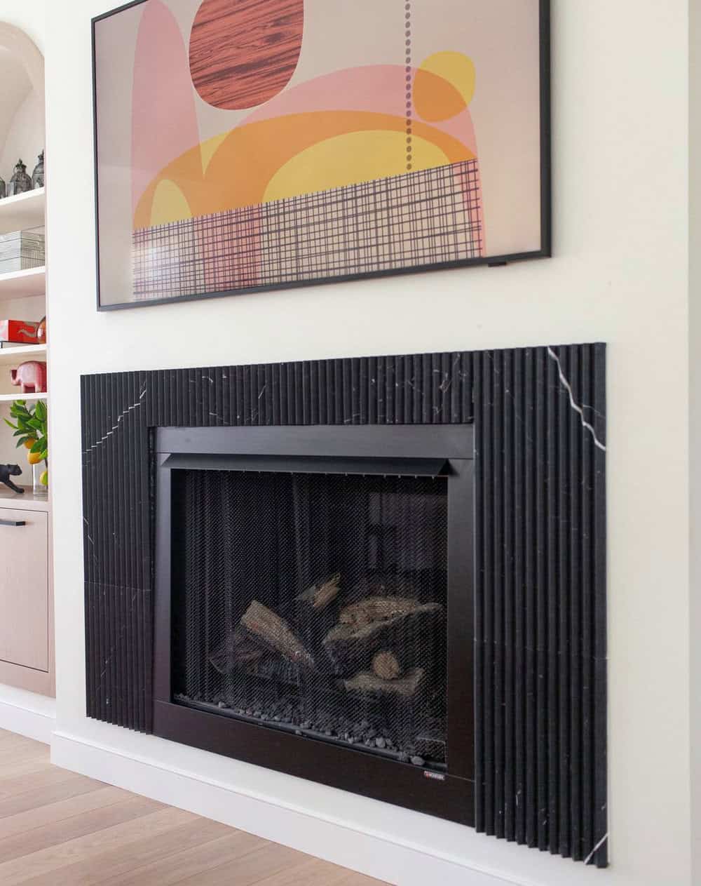 black and white fireplace ideas