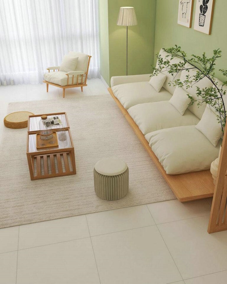 white tile with grey grout floor feature