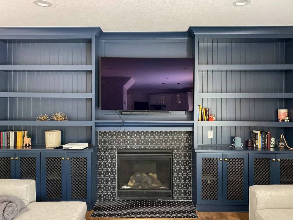 black fireplace wall ideas