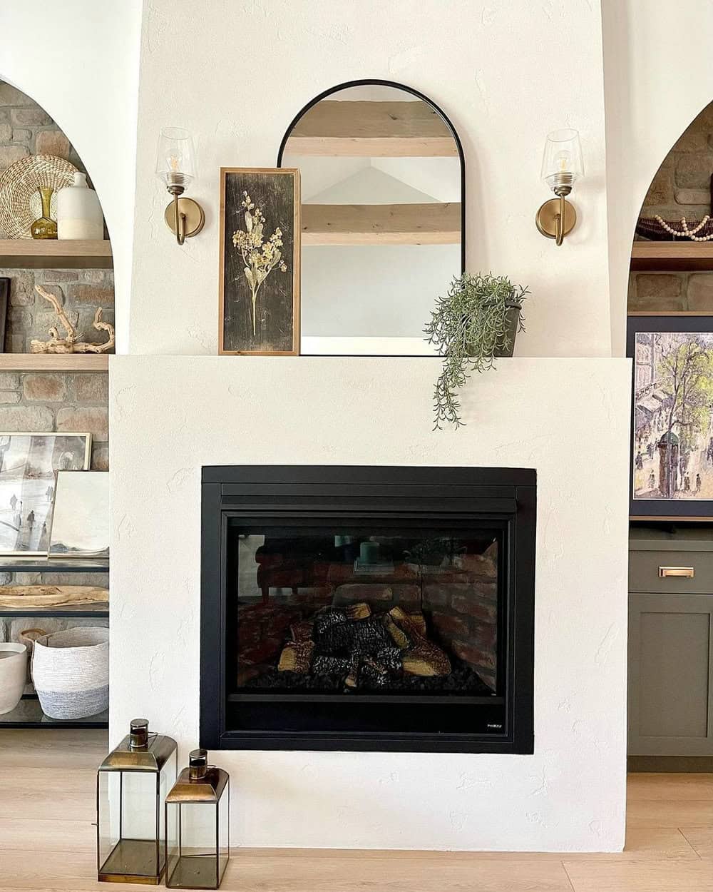 black fireplace designs