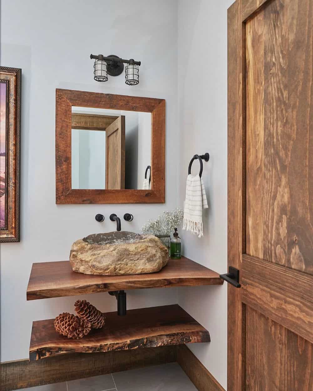 rustic modern bathrooms