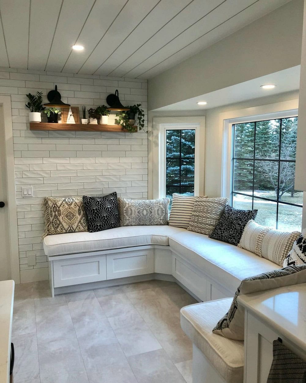 white tile with light grey grout