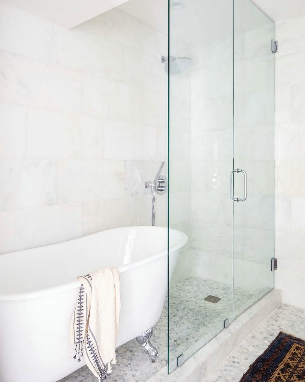 bath tub inside shower