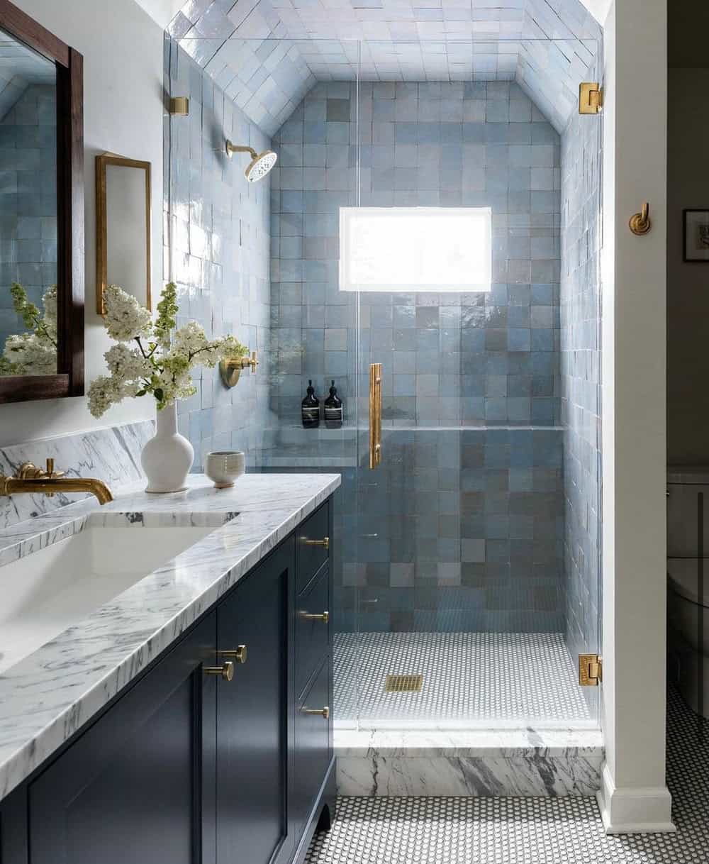 blue grey bathroom