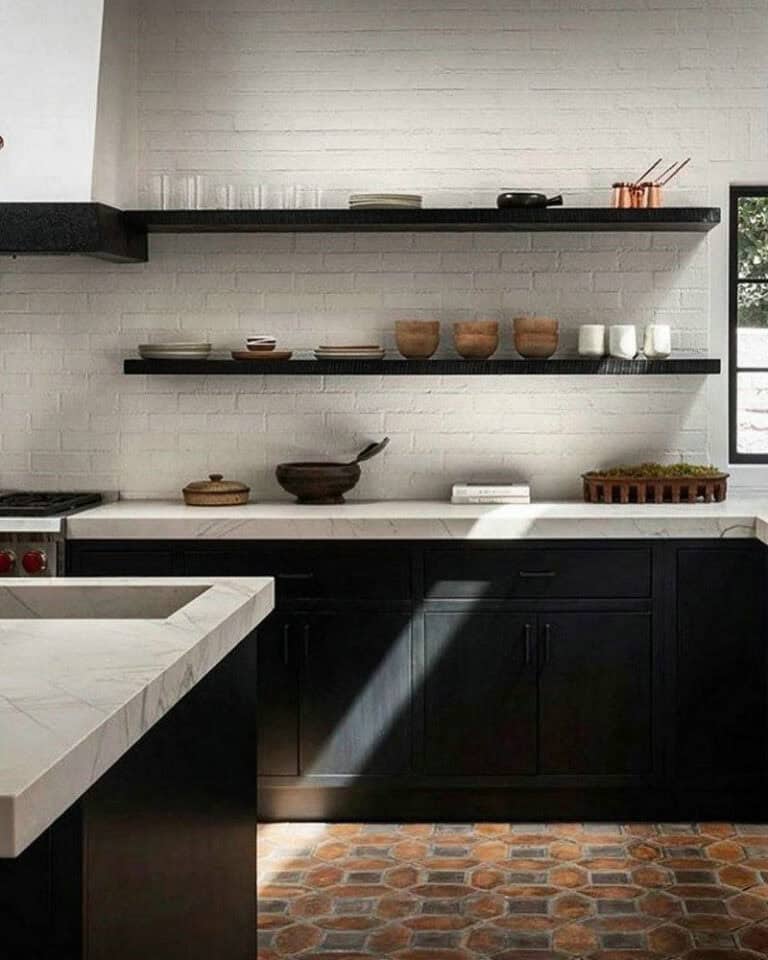 backsplash for dark cabinets and light countertops feature