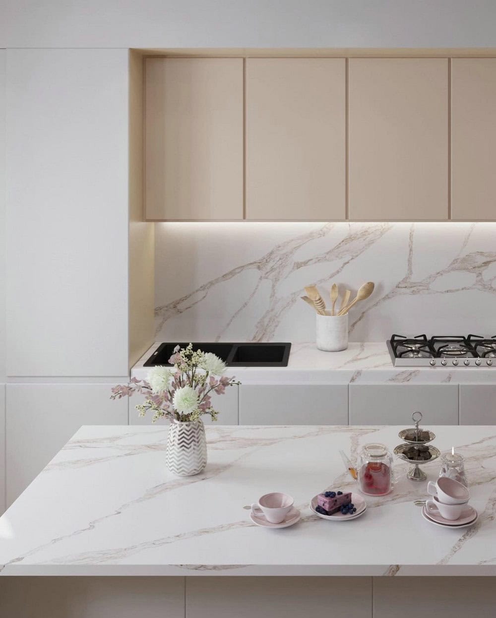 kitchen backsplash quartz