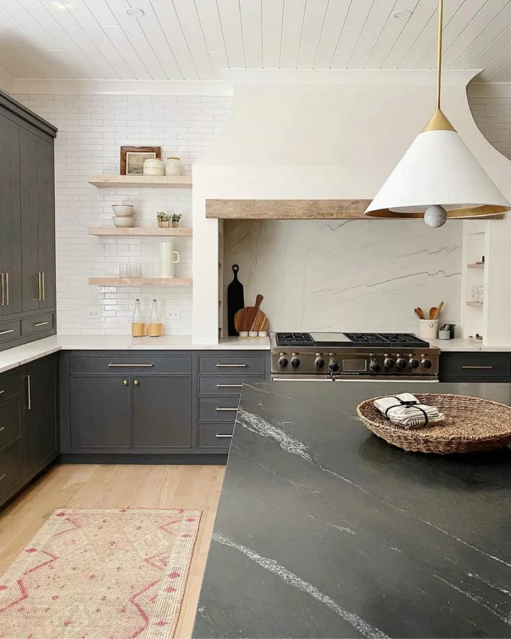 gray kitchen cabinets backsplash