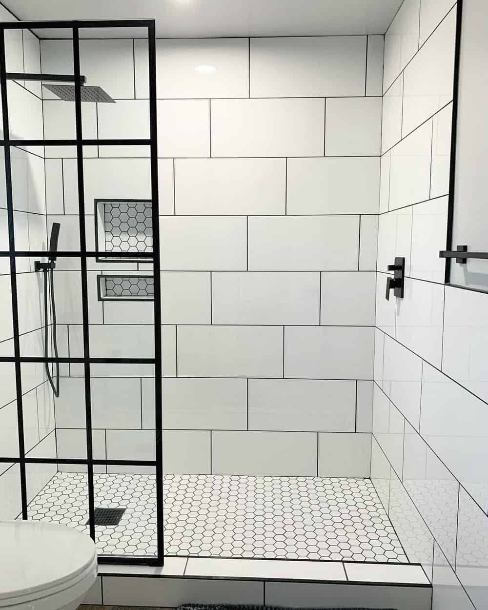 12x24 stacked tile shower