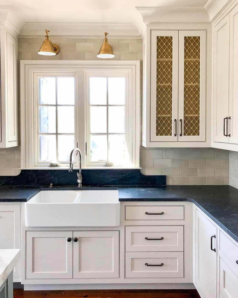 best backsplash for black countertops