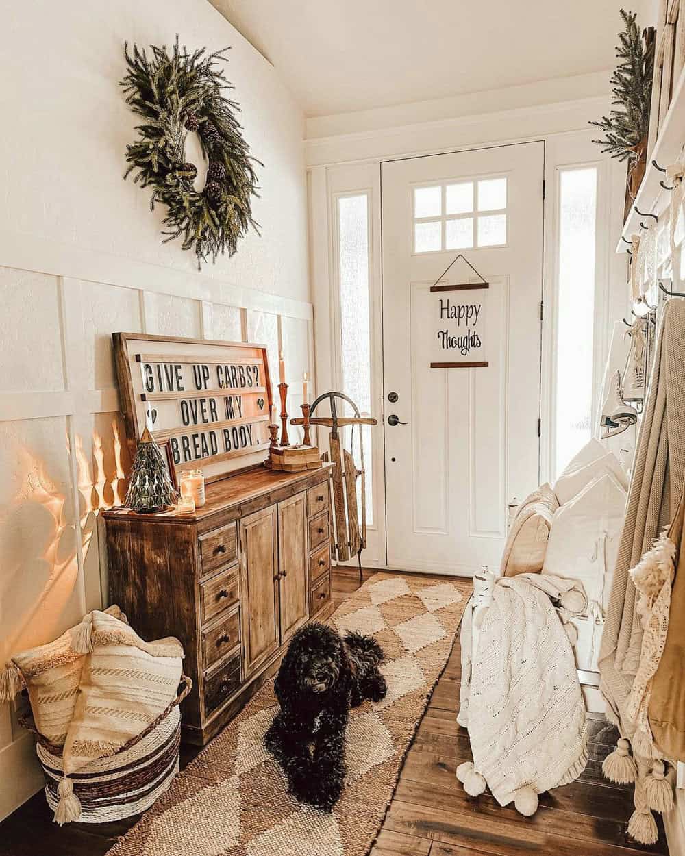 farmhouse entryway table decor ideas