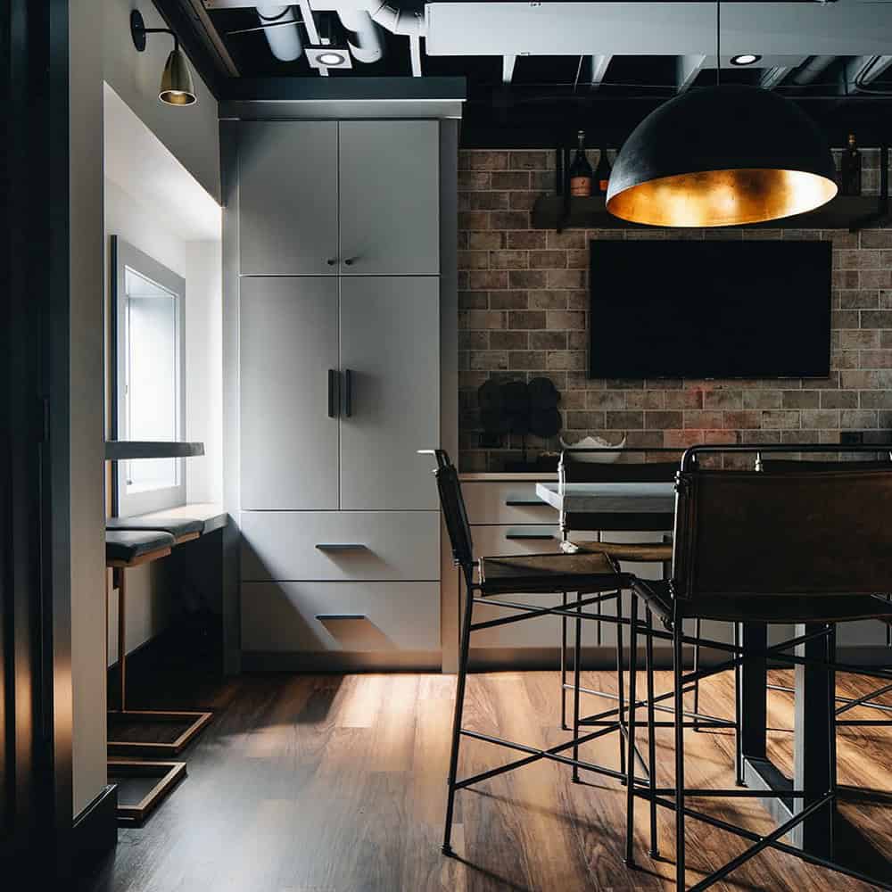 gray cabinets white countertops