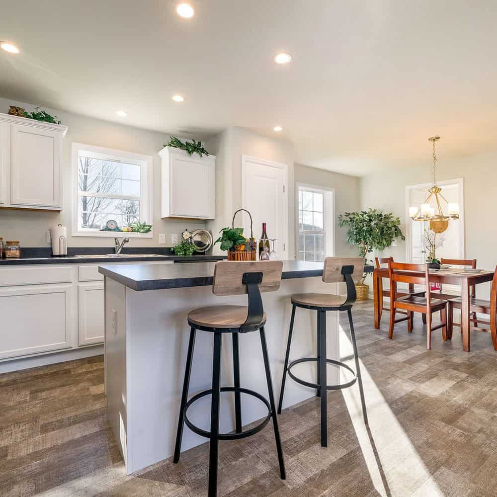 black counter backsplash