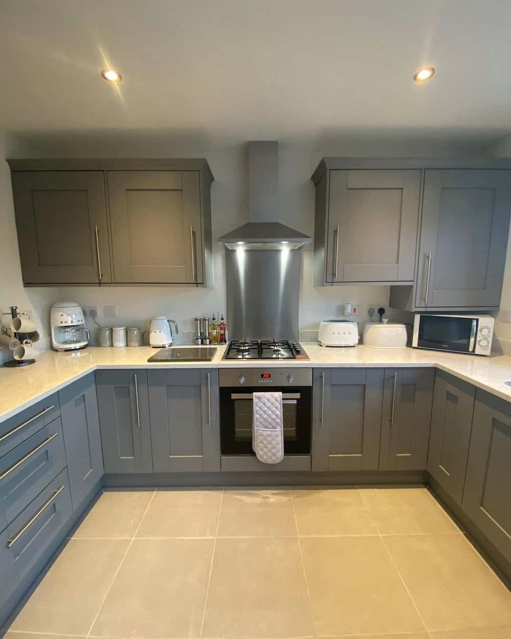 light gray backsplash