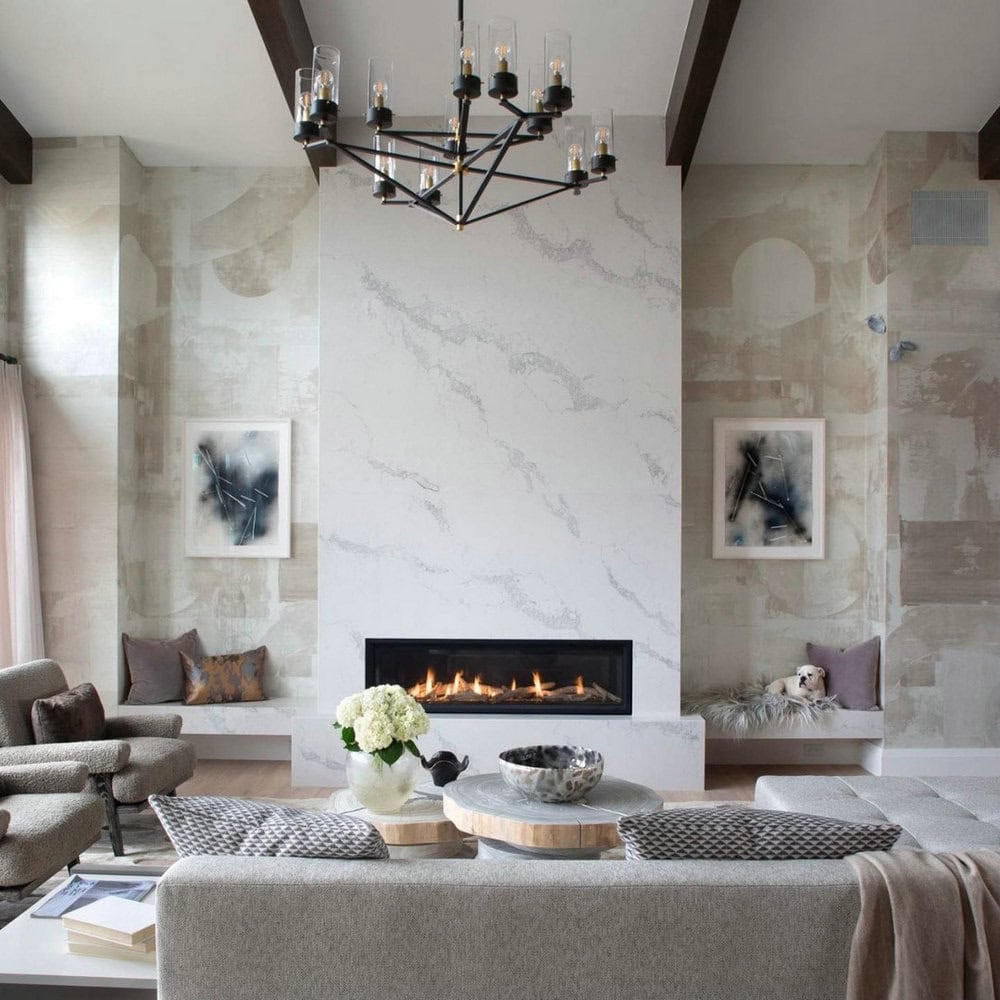 quartz fireplace surround ideas