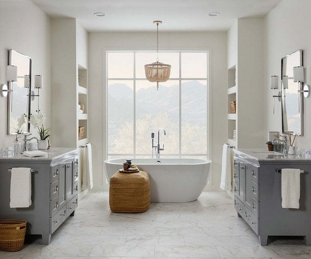 pictures of bathrooms with gray vanities