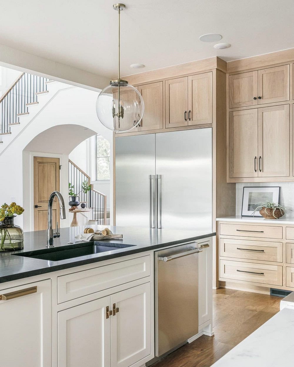 black granite and backsplash