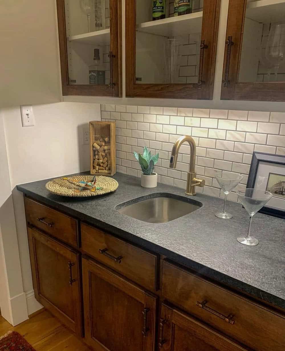 Making a Statement with Subway Backsplash