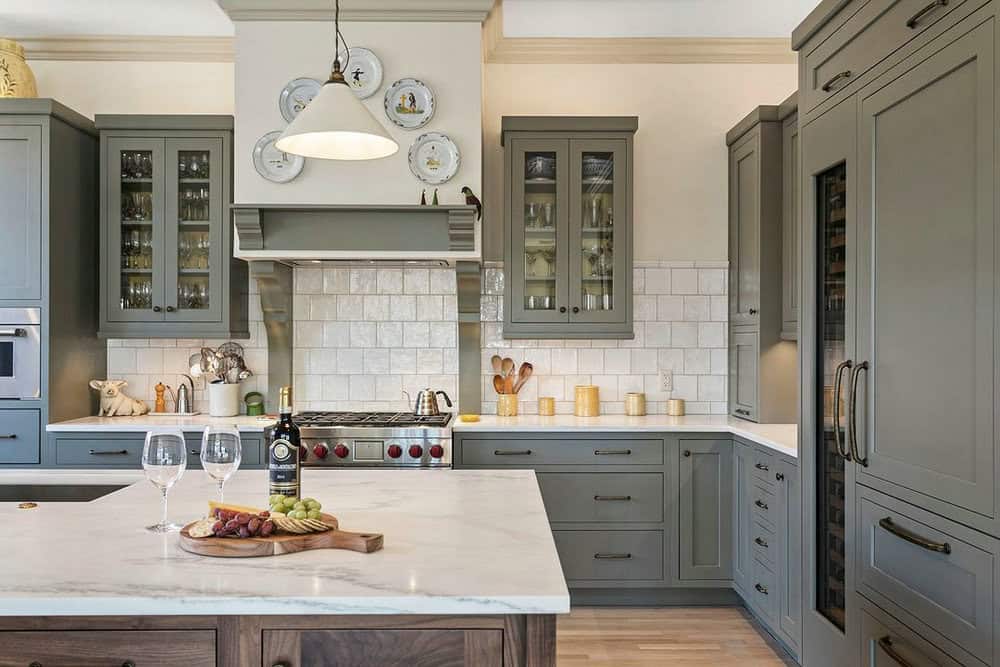 grey backsplash tile for kitchen